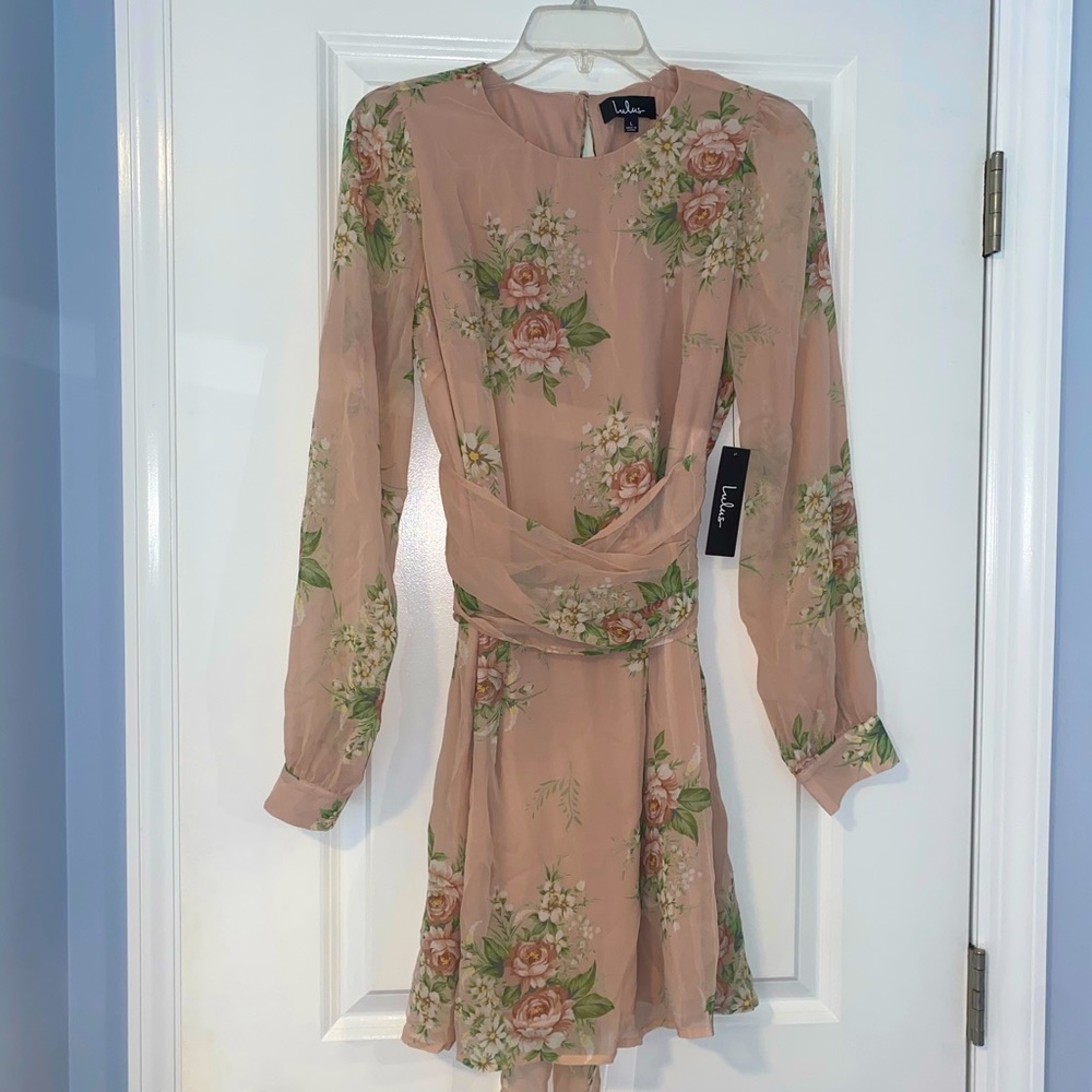 Lulus Floral long sleeve dress - BRAND NEW w/ tags